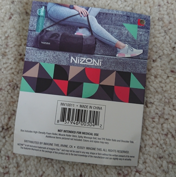Brand New Nizoni 5-in-1 Deep Tissue Foam Roller Set W/Shoulder Tote Bag - Picture 7 of 8